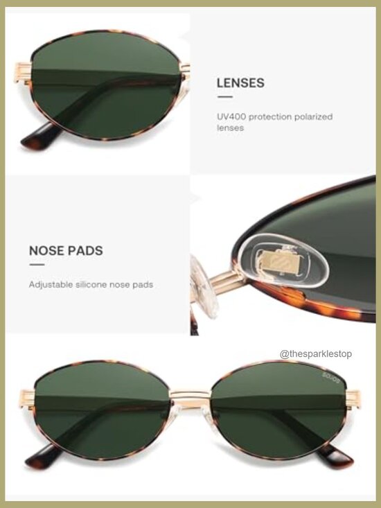 Trendy Oval Round Polarized Sunglasses with Metal Frames main image 7